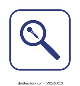 Microphone    icon, isolated. Flat  design. 