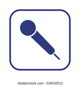 Microphone  icon,  isolated. Flat  design.