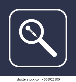 Microphone    icon, isolated. Flat  design. 