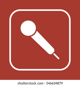 Microphone  icon,  isolated. Flat  design.