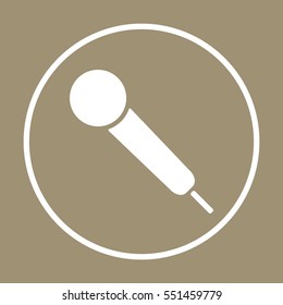 Microphone  icon,  isolated. Flat  design.