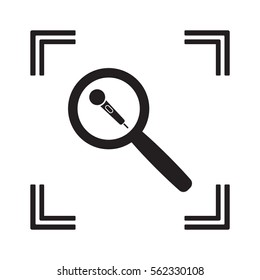 Microphone    icon, isolated. Flat  design. 