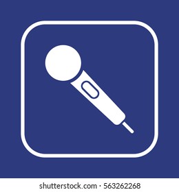 Microphone   icon,  isolated. Flat  design.