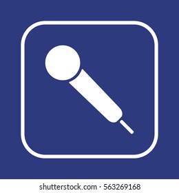 Microphone  icon,  isolated. Flat  design.