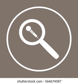 Microphone    icon, isolated. Flat  design. 