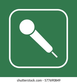 Microphone  icon,  isolated. Flat  design.