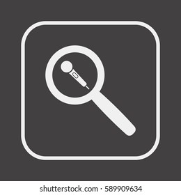 Microphone    icon, isolated. Flat  design. 
