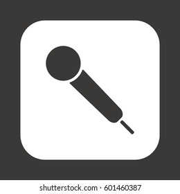 Microphone  icon,  isolated. Flat  design.