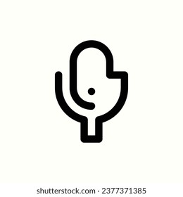 microphone icon, isolated icon in light background, perfect for website, blog, logo, graphic design, social media, UI, mobile app