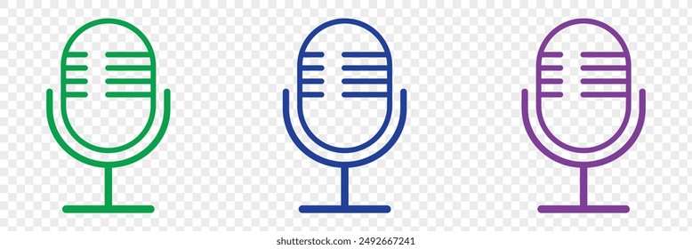 microphone icon isolated, mic icon vector illustration. EPS 10.