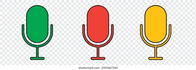 microphone icon isolated, mic icon vector illustration. EPS 10.