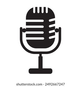 microphone icon isolated, mic icon vector illustration. EPS 10.