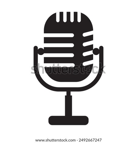 microphone icon isolated, mic icon vector illustration. EPS 10.