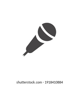 Microphone Icon Isolated on Black and White Vector Graphic