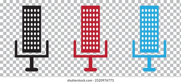 Microphone Icon isolated on PNG background. vector illustration.