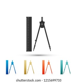 Microphone icon isolated on white background. Set elements in colored icons. Flat design. Vector Illustration