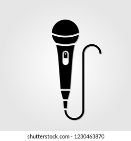 Microphone icon isolated on white background. Vector illustration.