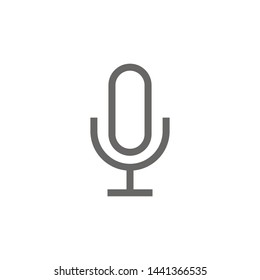 Microphone Icon Isolated On White Background. Voice Symbol Modern Simple Vector Icon For Website Or Mobile App
