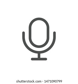 Microphone icon isolated on white background. Multimedia symbol modern, simple, vector, icon for website design, mobile app, ui. Vector Illustration