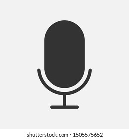 Microphone icon isolated on white background. Vector illustration. Eps 10.