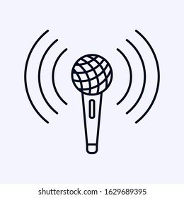 Microphone icon isolated on white background
