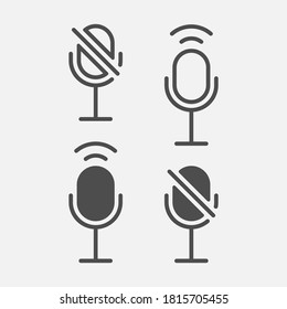 Microphone icon isolated on white background. Vector illustration. Eps 10.