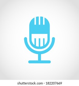 Microphone Icon Isolated on White Background