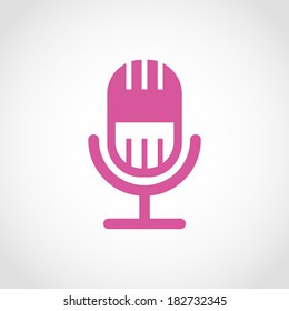 Microphone Icon Isolated on White Background