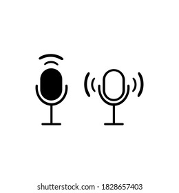 Microphone icon isolated on white background. Vector illustration. Eps 10.	
