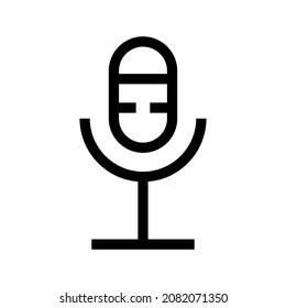 Mikrofon-Symbol einzeln auf weißem Hintergrund