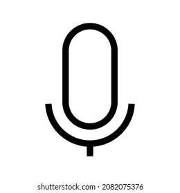 Icono de micrófono aislado en fondo blanco