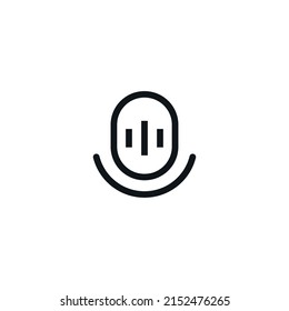 Microphone icon isolated on white background. Audio conversation symbol modern, simple, vector, icon for website design, mobile app, ui. Vector Illustration