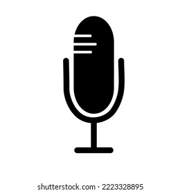 Microphone icon isolated on white background, vector illustration