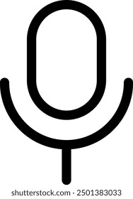 El icono del micrófono aislado en el fondo blanco
