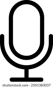 The microphone icon isolated on white background