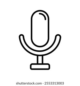 Ícone de microfone isolado no plano de fundo branco