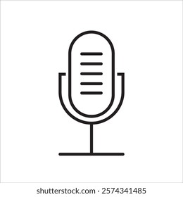 microphone icon isolated on white background. classic microphone icon