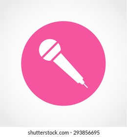 Microphone Icon Isolated on White Background