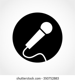 Microphone Icon Isolated on White Background