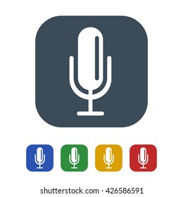 microphone icon isolated on white background. vector illustration icon
