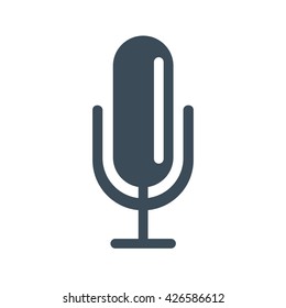 microphone icon isolated on white background. vector illustration icon
