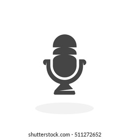 Microphone icon isolated on white background. Microphone vector logo. Flat design style. Modern vector pictogram for web graphics - stock vector