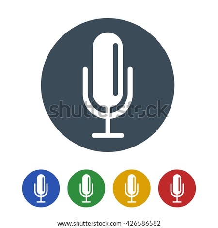 microphone icon isolated on white background. vector illustration icon
