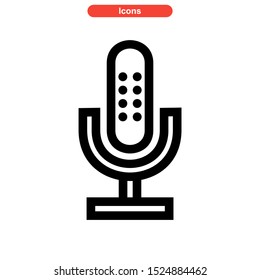 microphone icon isolated sign symbol vector illustration - high quality black style vector icons
