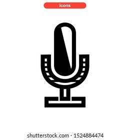 microphone icon isolated sign symbol vector illustration - high quality black style vector icons
