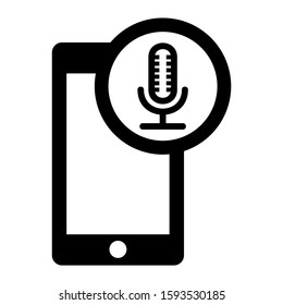 microphone icon isolated sign symbol vector illustration - high quality black style vector icons

