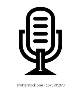 microphone icon isolated sign symbol vector illustration - high quality black style vector icons
