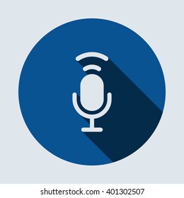 Microphone Icon isolated vector flat design