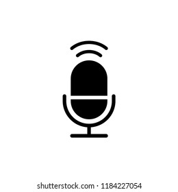 Microphone icon isolated vector illustration.