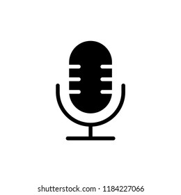 Microphone icon isolated vector illustration.